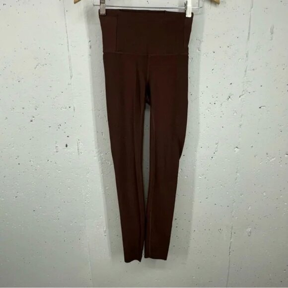 Lot of 2 Lululemon Size 4 Brown Zoned In 27" & Floral Spritz Wunder Under Tight - Picture 4 of 15